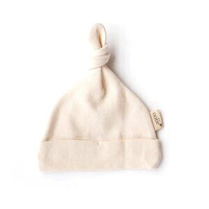 Oolie - NATURAL | Organic Top Knot Baby Hat